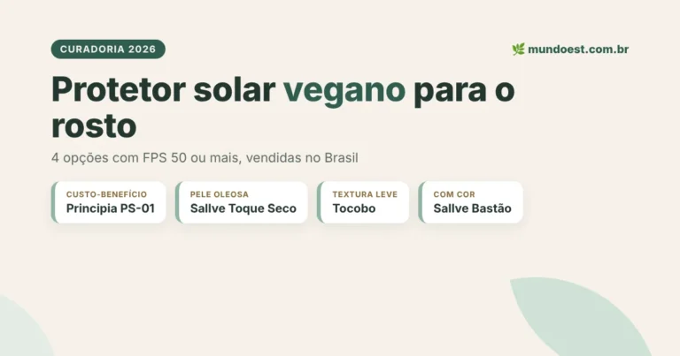 Protetor solar vegano para o rosto, 4 opções